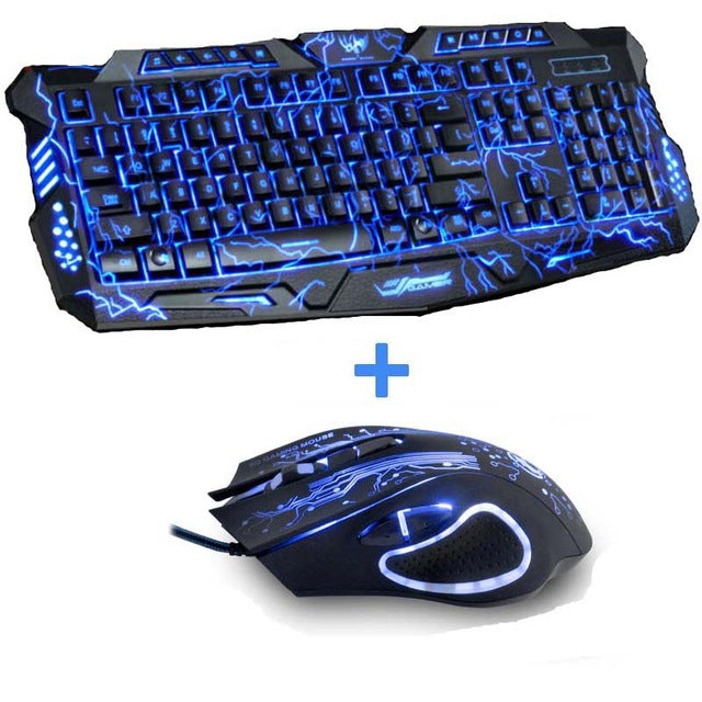 Tri-Color Backlit Computer Gaming Keyboard