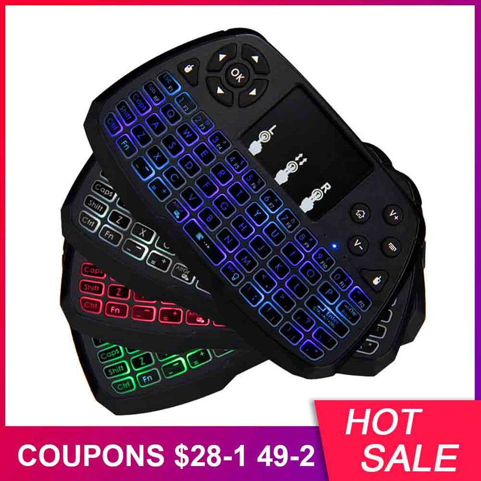 2.4GHz Wireless Gaming Keyboard RU/EN Mini Touchpad